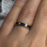 14K Yellow Gold Sapphire 0.33 CTW & Diamond 0.02 CTW Band Ring Size 6