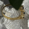 14K 585 Yellow Gold Sapphire 0.18 CTW & Diamond 0.10 CTW Ring Size 6