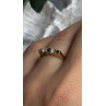 14K 585 Yellow Gold Sapphire 0.18 CTW & Diamond 0.10 CTW Ring Size 6