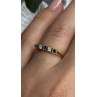 14K 585 Yellow Gold Sapphire 0.18 CTW & Diamond 0.10 CTW Ring Size 6
