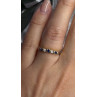 14K 585 Yellow Gold Sapphire 0.18 CTW & Diamond 0.10 CTW Ring Size 6