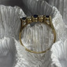 14K 585 Yellow Gold Sapphire 0.18 CTW & Diamond 0.10 CTW Ring Size 6