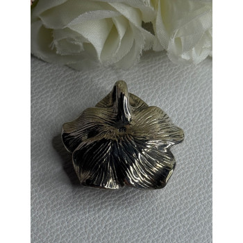 Unknown Factory Beautiful Rose 925 Sterling Silver Pendant Length 1.20 Inch