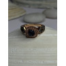 10K Rose Gold 0.5 Carat Clear & Teal Blue Dimond Ring Size 6