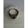 10K Rose Gold 0.5 Carat Clear & Teal Blue Dimond Ring Size 6