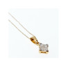 10/14 Yellow Gold White Sapphire Chain With Pendant