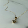 10/14 Yellow Gold White Sapphire Chain With Pendant