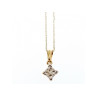 10/14 Yellow Gold White Sapphire Chain With Pendant