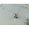 10/14 Yellow Gold White Sapphire Chain With Pendant