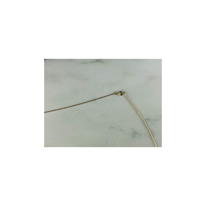 10/14 Yellow Gold White Sapphire Chain With Pendant
