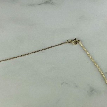10/14 Yellow Gold White Sapphire Chain With Pendant