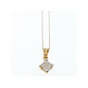 10/14 Yellow Gold White Sapphire Chain With Pendant