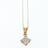 10/14 Yellow Gold White Sapphire Chain With Pendant