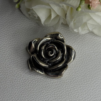 Beautiful Rose 925 Sterling Silver Pendant Length 1.20 Inch