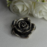 Beautiful Rose 925 Sterling Silver Pendant Length 1.20 Inch