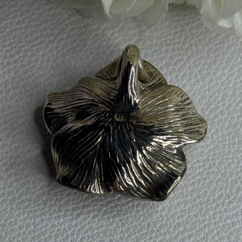 Beautiful Rose 925 Sterling Silver Pendant Length 1.20 Inch