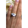 Vintage Modernist 925 Sterling Silver Ring Abalone Stone Mosaic Size 6.5