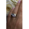 Vintage Modernist 925 Sterling Silver Ring Abalone Stone Mosaic Size 6.5