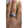 Wave Vintage Band 925 Sterling Silver Cz Ring Size 8.5