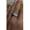 Wave Vintage Band 925 Sterling Silver Cz Ring Size 8.5