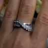 Wave Vintage Band 925 Sterling Silver Cz Ring Size 8.5