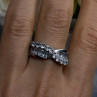 Wave Vintage Band 925 Sterling Silver Cz Ring Size 8.5