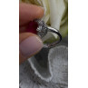 Romantic Heart 925 Sterling Silver Pink & Colorless Spinel Ring Size 7