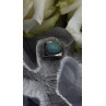 Vintage Modernist 925 Sterling Silver Turquoise Oval Ring Size 7