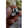 Vintage Modernist 925 Sterling Silver Turquoise Oval Ring Size 7