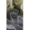 Vintage Modernist 925 Sterling Silver Turquoise Oval Ring Size 7