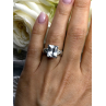 Art Deco Style 925 Sterling Silver Clear Cz Ring Size 7