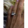 Art Deco Style 925 Sterling Silver Clear Cz Ring Size 7