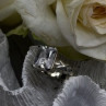 Art Deco Style 925 Sterling Silver Clear Cz Ring Size 7