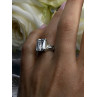 Art Deco Style 925 Sterling Silver Clear Cz Ring Size 7