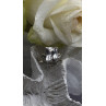 Art Deco Style 925 Sterling Silver Clear Cz Ring Size 7