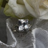 Art Deco Style 925 Sterling Silver Clear Cz Ring Size 7
