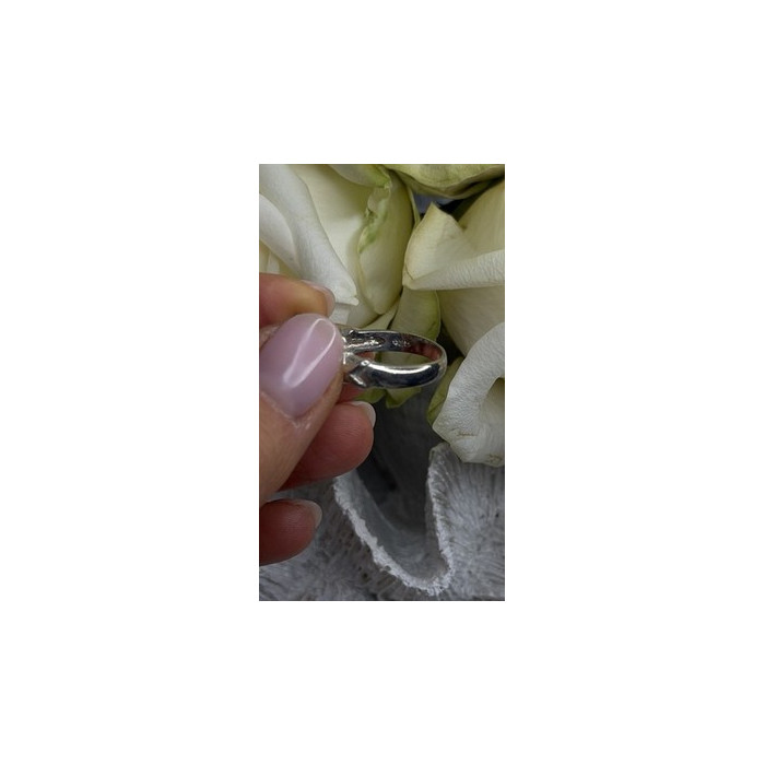 Art Deco Style 925 Sterling Silver Clear Cz Ring Size 7