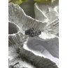 Vintage 925 Sterling Silver Clear Topaz Crossover Ring Size 9