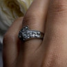 Vintage 925 Sterling Silver Clear Topaz Crossover Ring Size 9