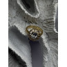 Floral Halo 925 Sterling Silver Gold Plated Clear Cz Ring Size 6.5