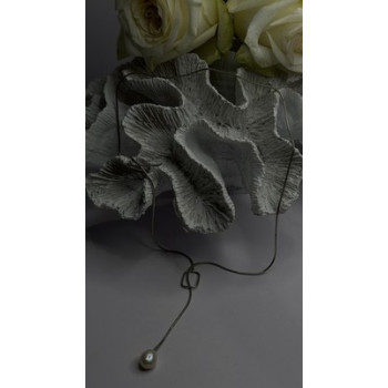 925 Sterling Silver Snake Chain Necklace With Freshwater Pearl Drop Pendant