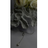 925 Sterling Silver Snake Chain Necklace With Freshwater Pearl Drop Pendant