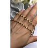 Italy 925 Sterling Silver Gold Plated Mesh Chain Necklace Spiral Link