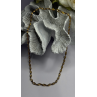 Italy 925 Sterling Silver Gold Plated Mesh Chain Necklace Spiral Link
