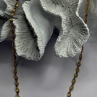 Italy 925 Sterling Silver Gold Plated Mesh Chain Necklace Spiral Link