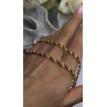 Italy 925 Sterling Silver Gold Plated Mesh Chain Necklace Spiral Link