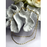 Italy 925 Sterling Silver Gold Plated Chain Sparkle Station Necklace