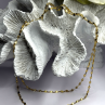 Italy 925 Sterling Silver Gold Plated Chain Sparkle Station Necklace