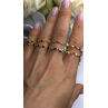 Italy 925 Sterling Silver Gold Plated Chain Sparkle Station Necklace