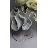 Italy 925 Sterling Silver Gold Plated Chain Sparkle Station Necklace